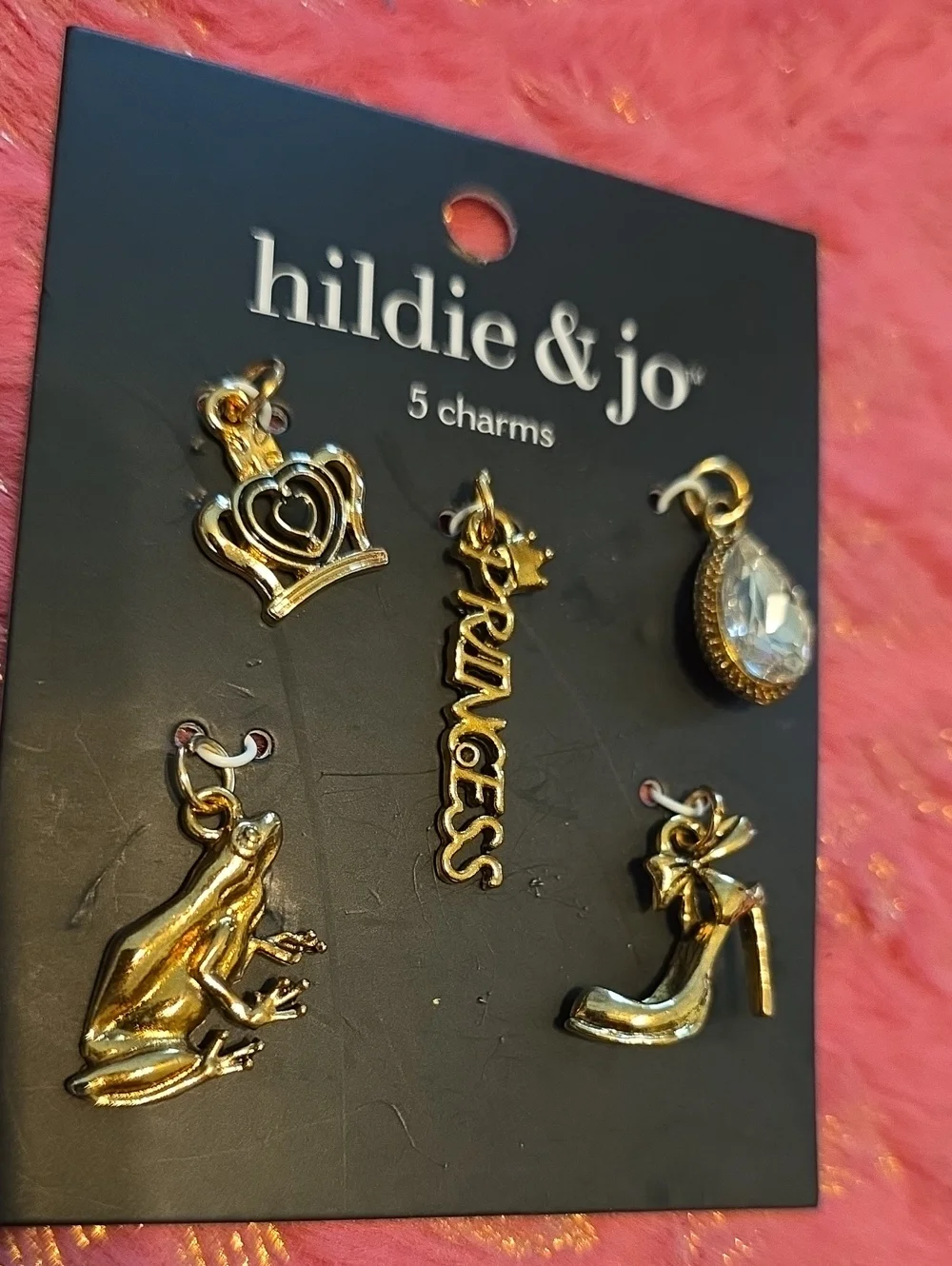 hildie & jo Kids Gold Charm Earrings and Charms Set - Gold